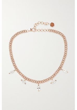 SHAY - 18-karat Rose Gold Diamond Necklace - One size