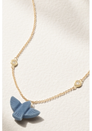 Jacquie Aiche - Thunderbird 14-karat Gold, Opal And Diamond Necklace - Blue - One size