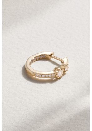 Jacquie Aiche - Mini 14-karat Gold Diamond Single Hoop Earring - One size