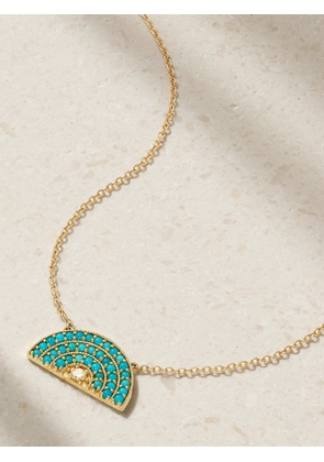 Andrea Fohrman - 14-karat Gold, Turquoise And Diamond Necklace - One size