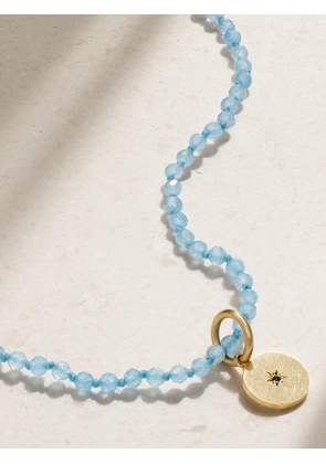 Andrea Fohrman - Full/ New Moon 14-karat Gold Chalcedony Necklace - Blue - One size
