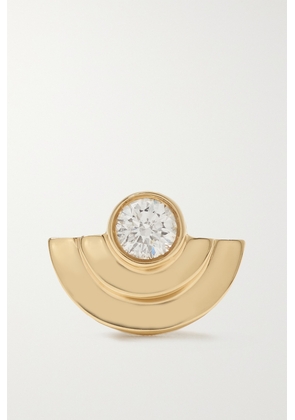 Azlee - Petite Staircase 18-karat Gold Diamond Single Earring - One size