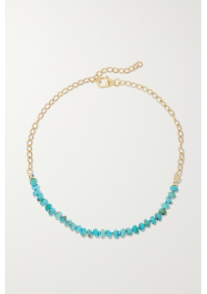 Andrea Fohrman - Peek-a-boo 14-karat Gold Turquoise Anklet - One size
