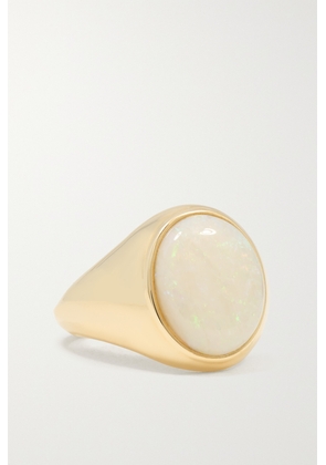 Andrea Fohrman - 14-karat Gold Opal Signet Ring - Cream - 3,4