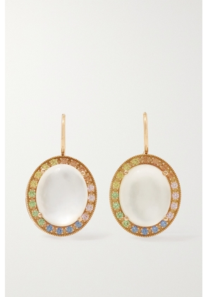 Andrea Fohrman - 18-karat Gold, Moonstone And Sapphire Earrings - White - One size