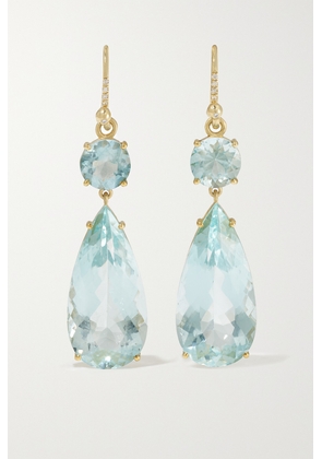 Irene Neuwirth - Gemmy Gem 18-karat Gold, Aquamarine And Diamond Earrings - One size