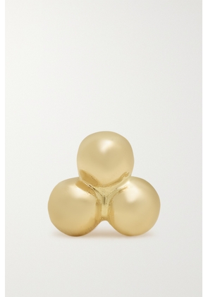 MARIA TASH - 3.5mm Ball Trinity Threaded Stud 14-karat Gold Single Earring - One size