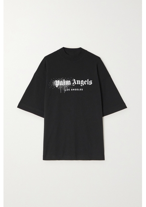 Palm Angels - Embellished Printed Cotton T-shirt - Black - x small,small,medium,large,x large
