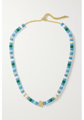 Carolina Bucci - Forte Dei Marmi Forte Beads 18-karat Gold And Lurex Multi-stone Necklace Kit - Blue - One size
