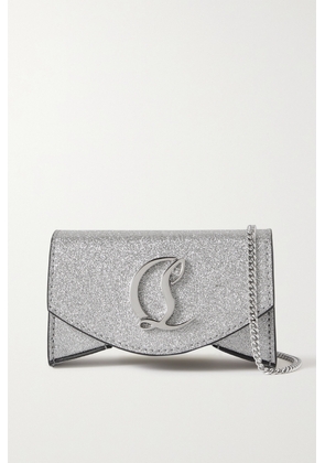Christian Louboutin - Loubi54 Glittered Leather Shoulder Bag - Silver - One size