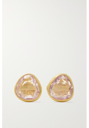 Pippa Small - 18-karat Gold Kunzite Earrings - One size