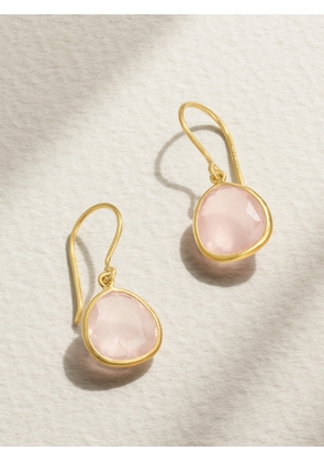 Pippa Small - 18-karat Gold Rose Quartz Earrings - Pink - One size