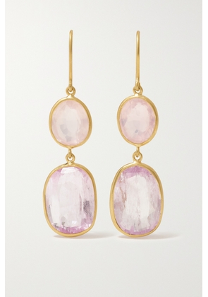 Pippa Small - 18-karat Gold, Kunzite And Rose Quartz Earrings - Purple - One size