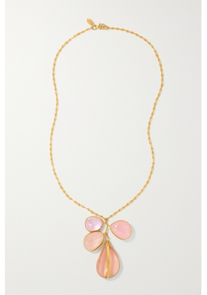 Pippa Small - 18-karat Gold Multi-stone Necklace - Orange - One size