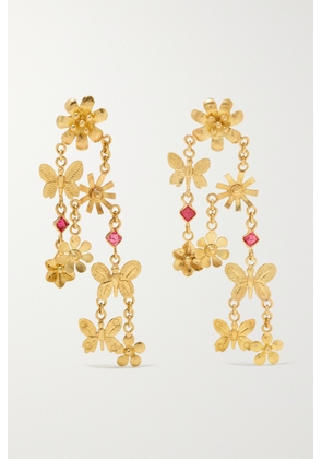 Pippa Small - 18-karat Gold Ruby Earrings - One size