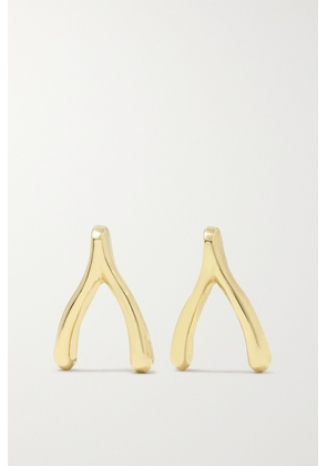 Jennifer Meyer - Mini Wishbone 18-karat Gold Earrings - One size