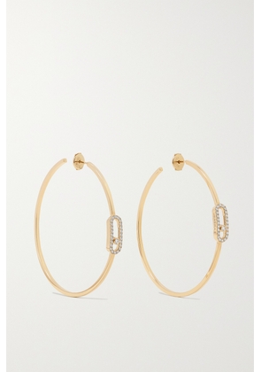 Messika - Move Uno Large 18-karat Gold Diamond Hoop Earrings - One size