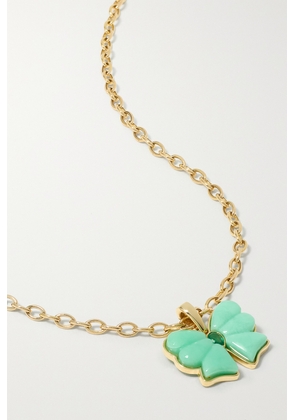 Mason and Books - Berkeley 14-karat Gold, Chrysoprase And Emerald Necklace - Blue - One size