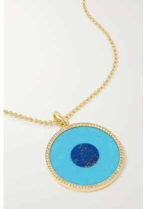 Jennifer Meyer - Large Evil Eye 18-karat Gold Multi-stone Necklace - Blue - One size