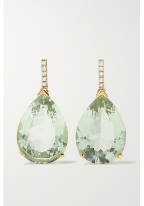 Mateo - 14-karat Gold, Amethyst And Diamond Earrings - Green - One size