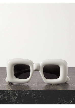 Loewe - Inflated Oversized Square-frame Acetate Sunglasses - White - One size