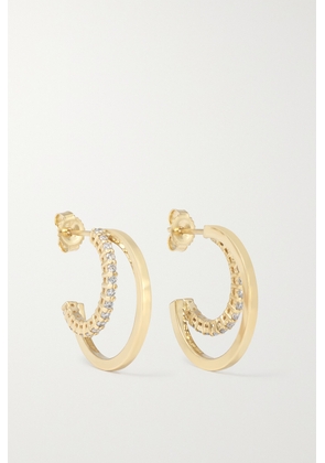 Jennifer Meyer - Double Hoops 18-karat Gold Diamond Hoop Earrings - One size