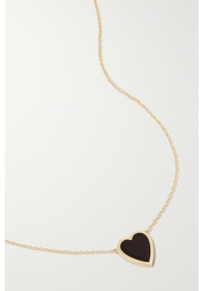Jennifer Meyer - Mini Heart 18-karat Gold Onyx Necklace - Black - One size