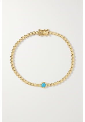 Jennifer Meyer - Mini Bezel 18-karat Gold Turquoise Tennis Bracelet - One size