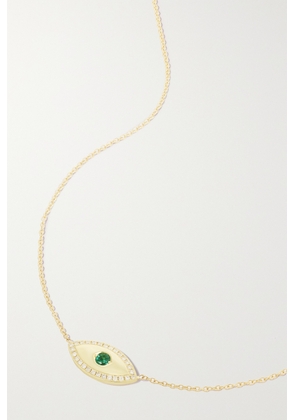 Jennifer Meyer - Medium Evil Eye 18-karat Gold, Diamond And Emerald Necklace - One size