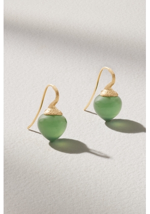 OLE LYNGGAARD COPENHAGEN - Dew Drops Small 18-karat Gold Serpentine Earrings - Green - One size