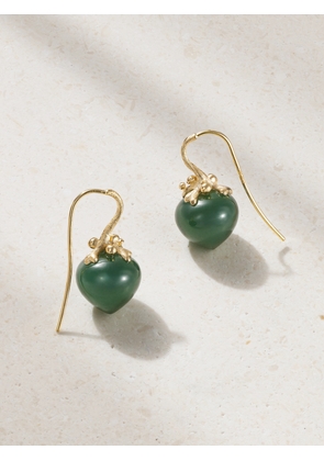 OLE LYNGGAARD COPENHAGEN - Dew Drops Large 18-karat Gold Serpentine Earrings - Green - One size