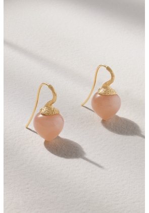 OLE LYNGGAARD COPENHAGEN - Dew Drops Small 18-karat Gold Moonstone Earrings - Orange - One size