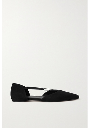 TOTEME - The T-strap Faille Point-toe Flats - Black - IT35,IT36,IT37,IT38,IT39,IT40,IT41,IT42