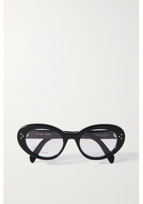 CELINE Eyewear - Oval-frame Acetate Optical Glasses - Black - One size