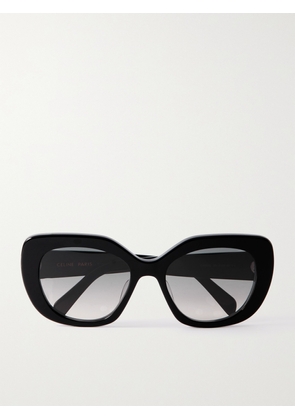 CELINE Eyewear - Oversized Cat-eye Acetate Sunglasses - Black - One size