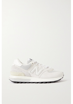 New Balance - 574 Leather-trimmed Suede And Mesh Sneakers - Cream - US 4,US 4.5,US 5,US 5.5,US 6,US 6.5,US 7,US 7.5,US 8,US 8.5,US 9,US 9.5