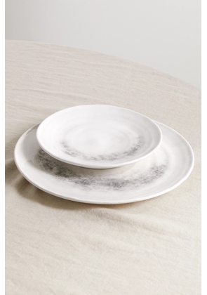 Brunello Cucinelli - Set Of Two Glazed Ceramic Plates - Gray - One size