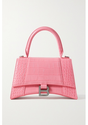 Balenciaga - Hourglass Small Croc-effect Leather Tote - Pink - One size