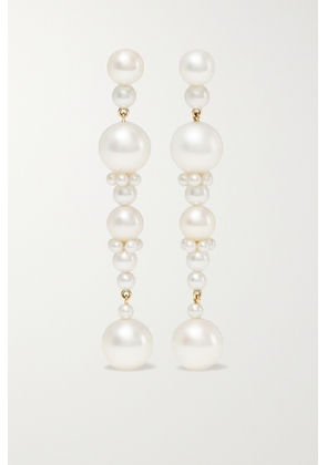 Sophie Bille Brahe - Escalier De Perle 14-karat Gold Pearl Earrings - White - One size