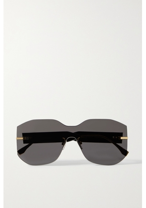 Fendi - Oversized Aviator-style Acetate And Gold-tone Sunglasses - Black - One size