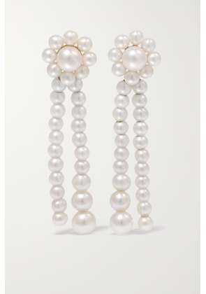 Sophie Bille Brahe - Promenade De Fleur 14-karat Gold Pearl Earrings - White - One size