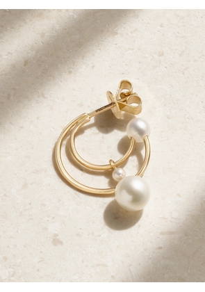 Sophie Bille Brahe - Petit Bain 14-karat Gold Pearl Single Hoop Earring - One size
