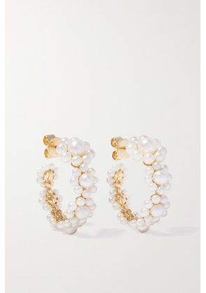 Sophie Bille Brahe - Jardin Boucle 14-karat Gold Pearl Earrings - White - One size