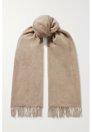 TOTEME - Fringed Wool Scarf - Neutrals - One size