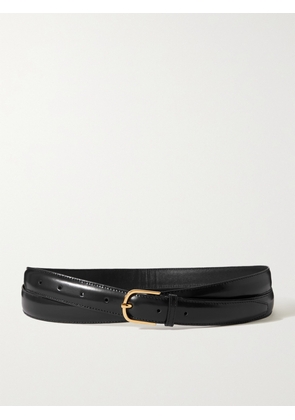 TOTEME - Glossed-leather Belt - Black - One size