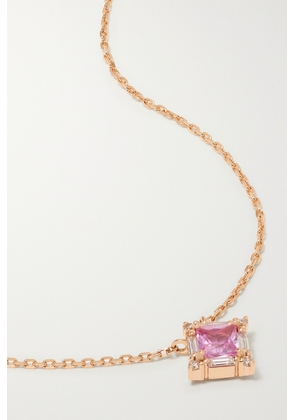 Suzanne Kalan - 18-karat Rose Gold, Sapphire And Diamond Necklace - One size