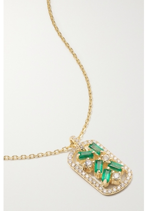 Suzanne Kalan - 18-karat Gold, Diamond And Emerald Necklace - Green - One size