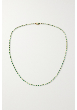 Suzanne Kalan - 18-karat Gold Emerald Tennis Necklace - One size