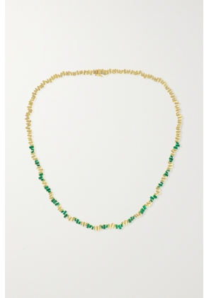 Suzanne Kalan - 18-karat Gold Emerald Tennis Necklace - One size