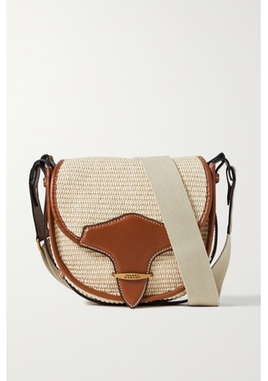 Isabel Marant - Botsy Small Leather-trimmed Raffia Shoulder Bag - Neutrals - One size